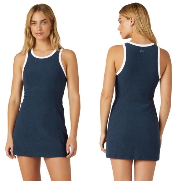 New Beyond Yoga Spacedye Outlines Navy/White Golf Tennis Pickleball Dress XL NWT - Picture 6 of 9